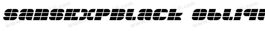 SansExpBlack Oblique字体转换